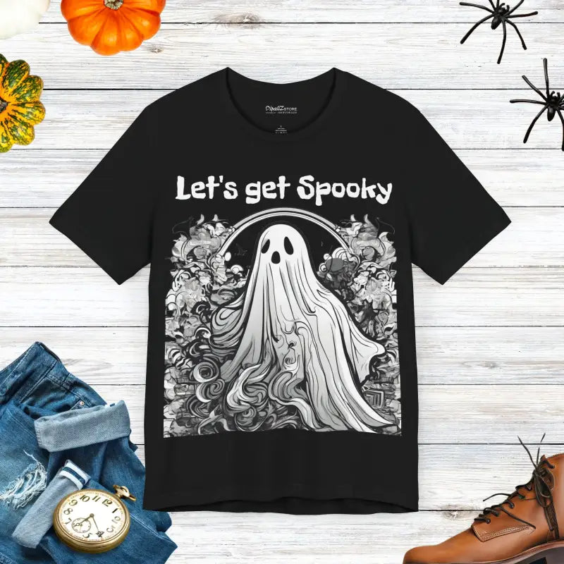 Spooky Ghost Unisex Jersey Short Sleeve Tee - Halloween - DipaliZ