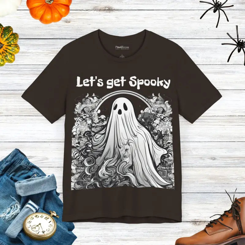Spooky Ghost Unisex Jersey Short Sleeve Tee - Halloween - DipaliZ