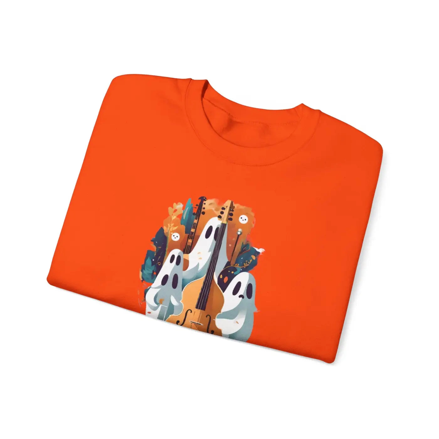 Ghoulish Grooves Ghost Sweatshirt - Unisex Heavy Blend Crewneck - DipaliZ