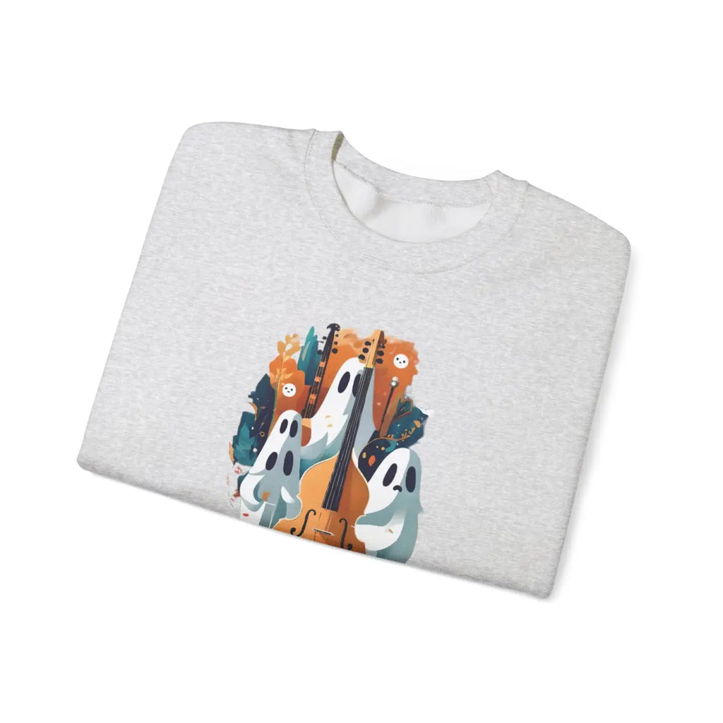 Ghoulish Grooves Ghost Sweatshirt - Unisex Heavy Blend Crewneck - DipaliZ