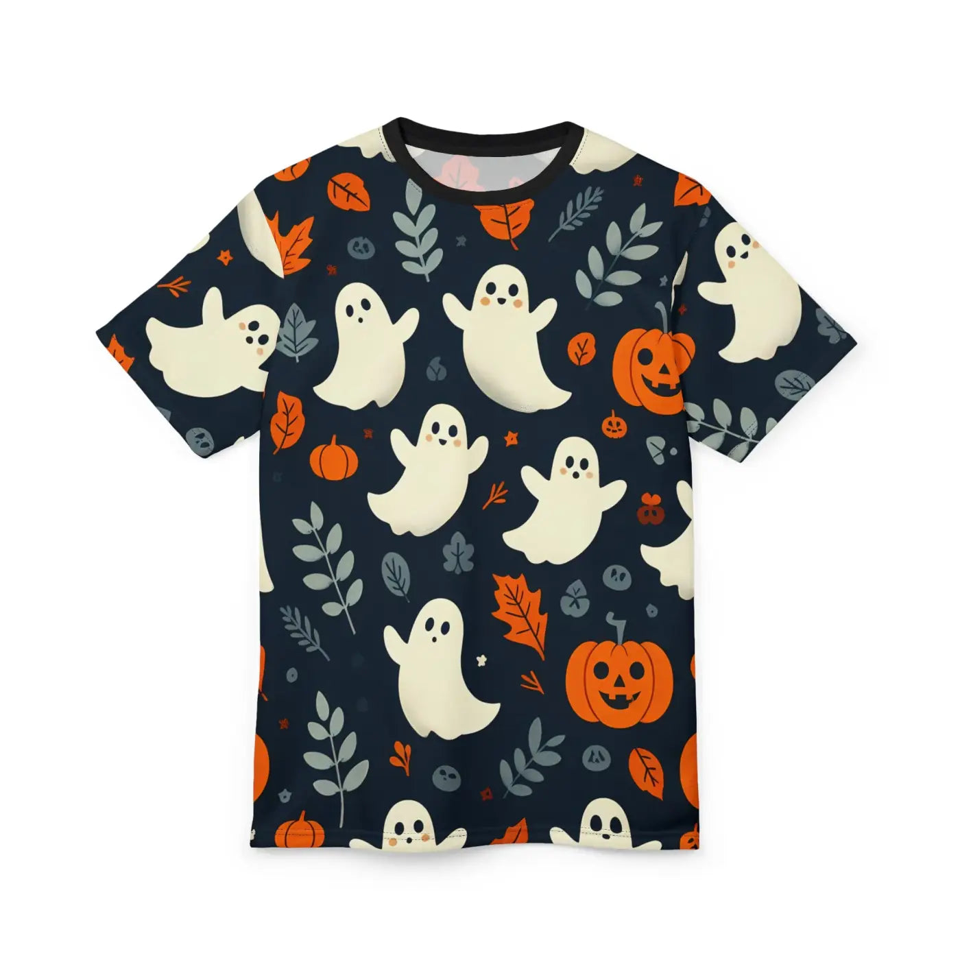 Ghosts and Pumpkins Unisex Halloween Spirit Tee - DipaliZ