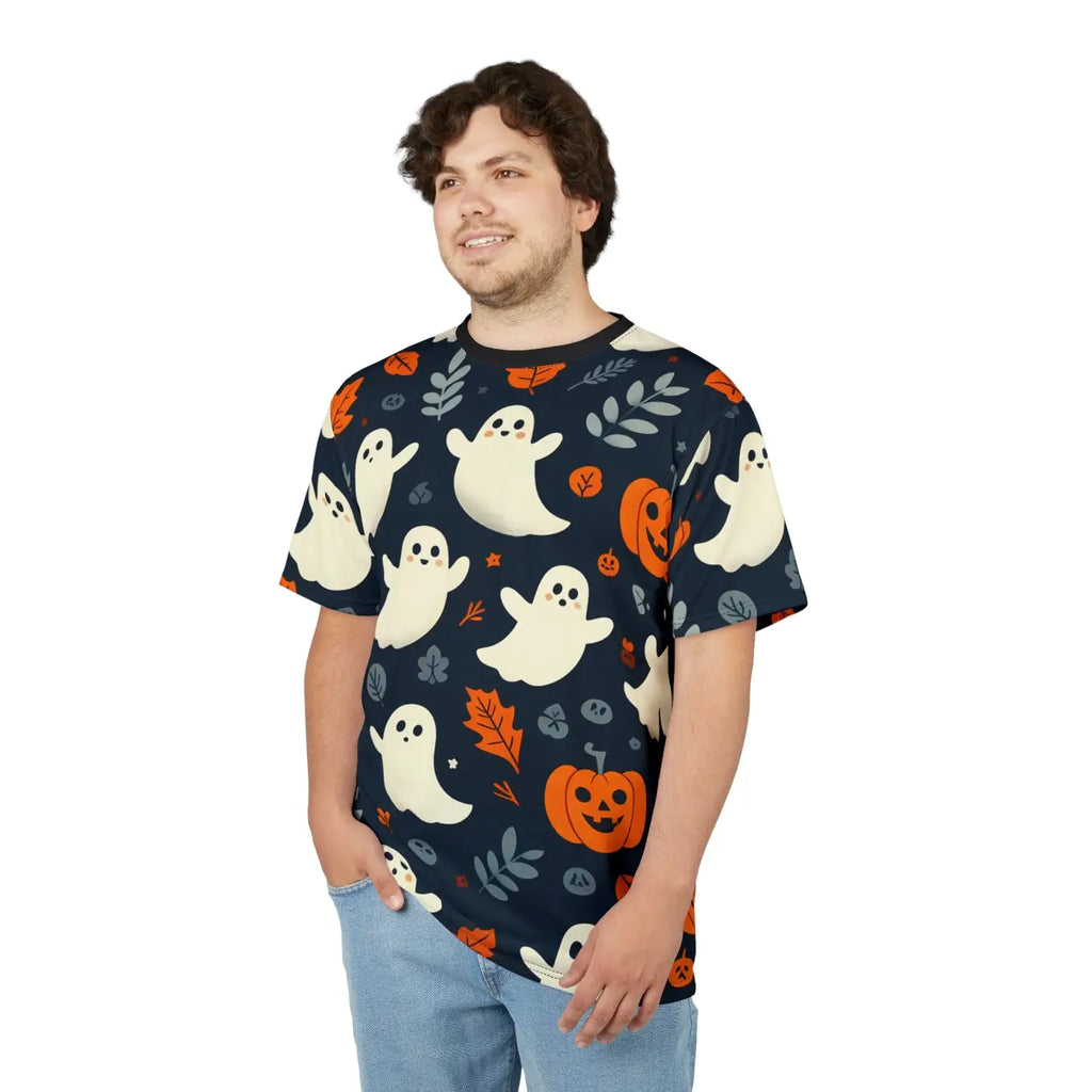 Ghosts and Pumpkins Unisex Halloween Spirit Tee - DipaliZ