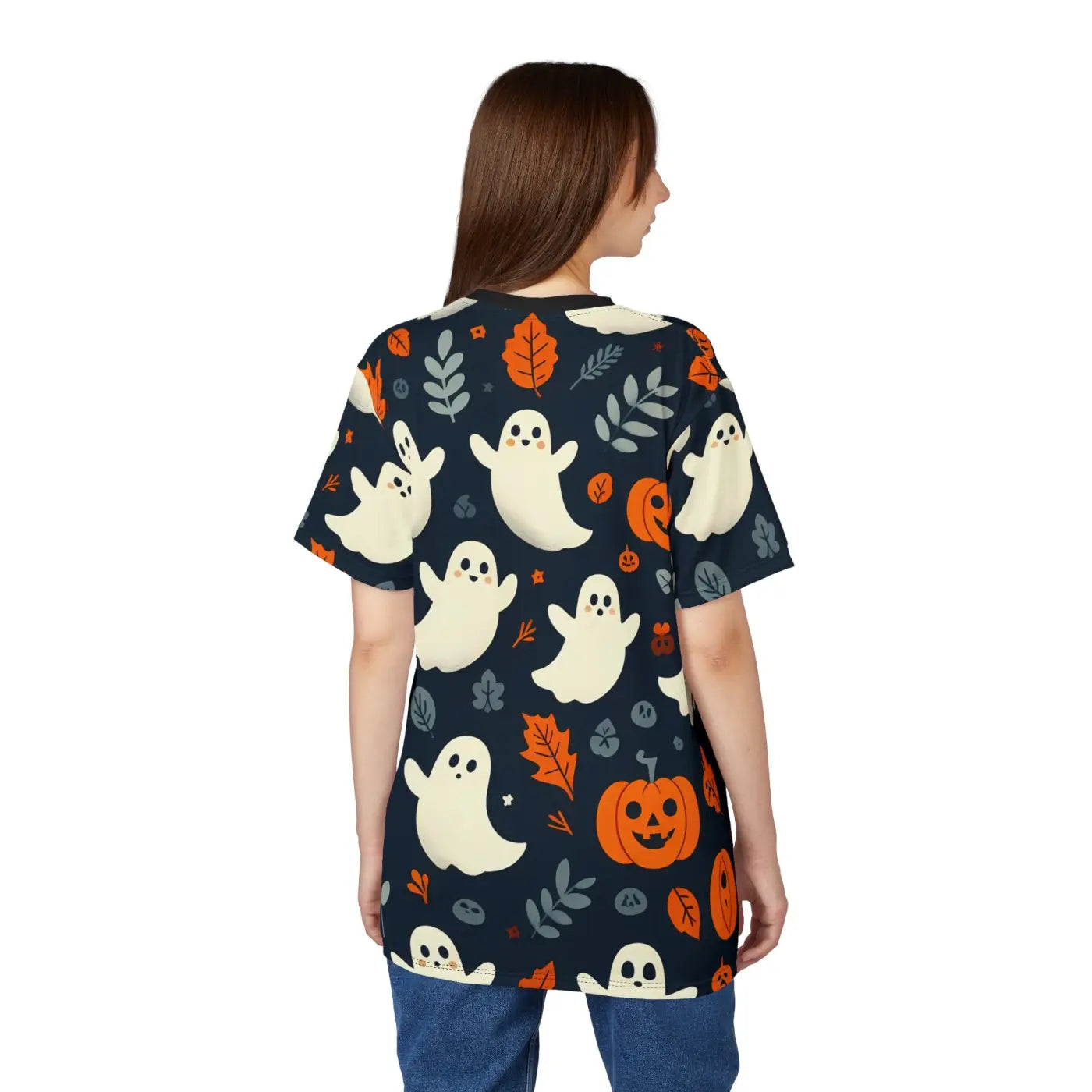 Ghosts and Pumpkins Unisex Halloween Spirit Tee - DipaliZ