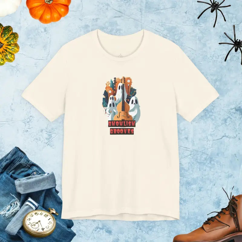 Ghoulish Grooves Ghosts Unisex Jersey Short Sleeve Tee - DipaliZ