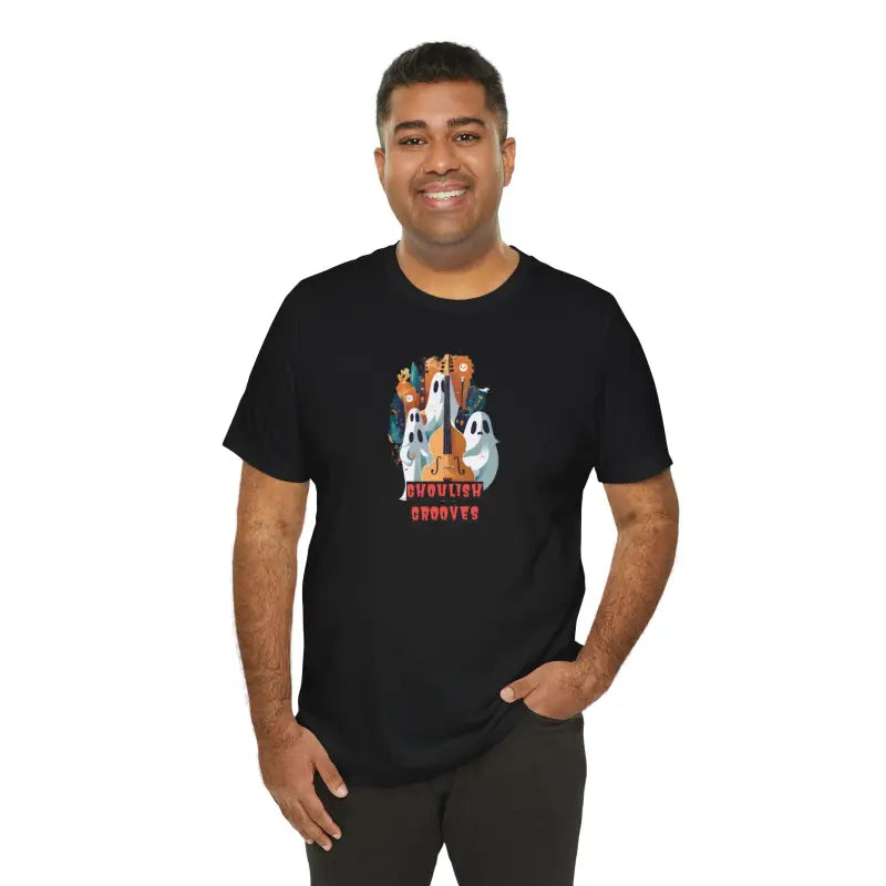 Ghoulish Grooves Ghosts Unisex Jersey Short Sleeve Tee - DipaliZ