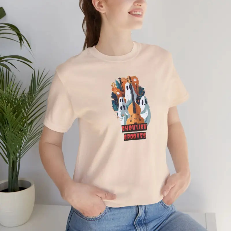 Ghoulish Grooves Ghosts Unisex Jersey Short Sleeve Tee - DipaliZ
