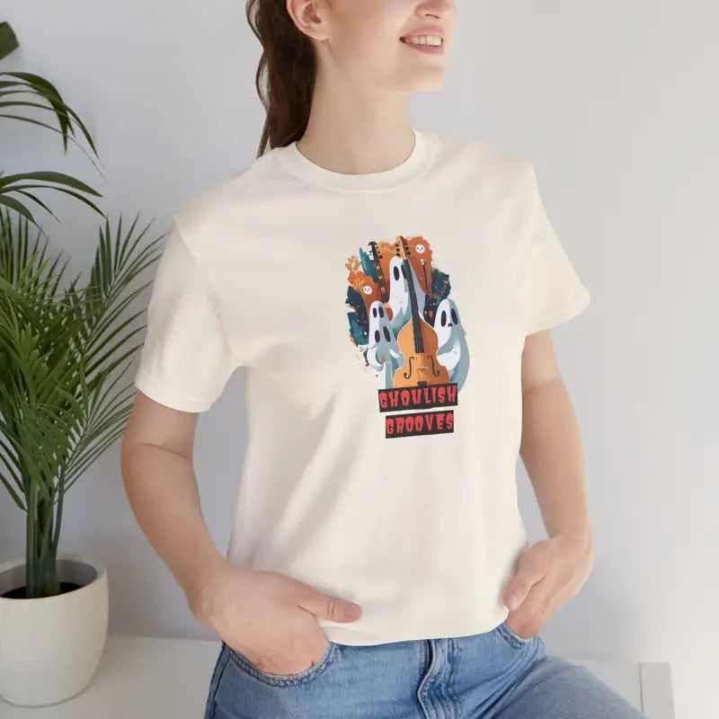 Ghoulish Grooves Ghosts Unisex Jersey Short Sleeve Tee - DipaliZ