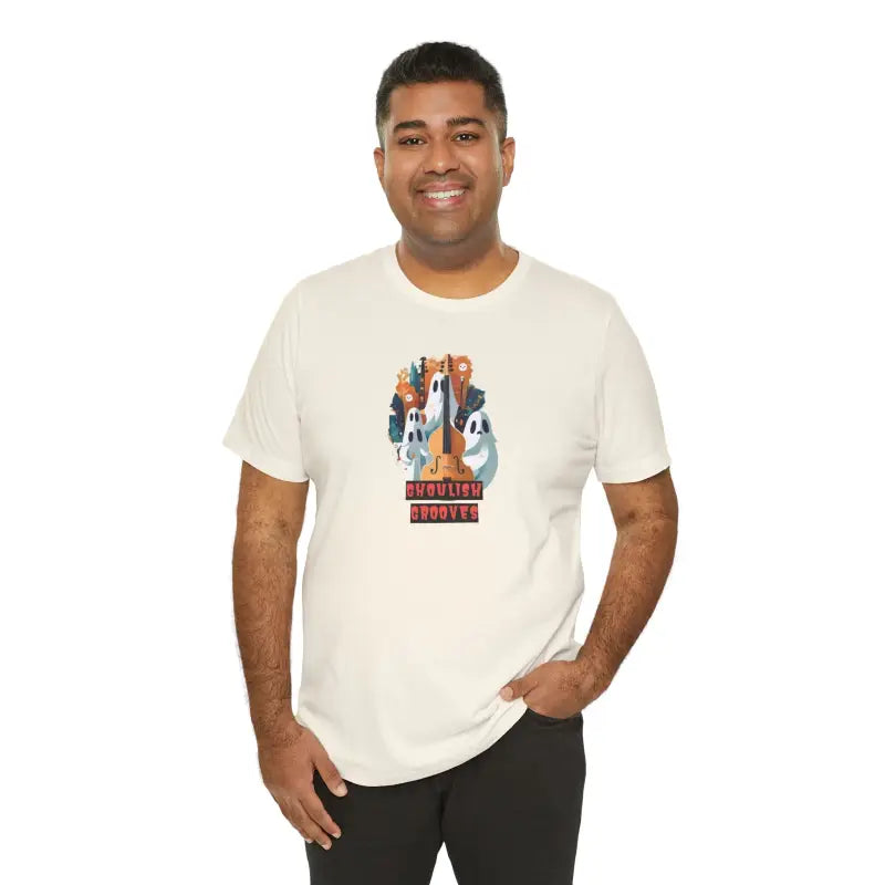 Ghoulish Grooves Ghosts Unisex Jersey Short Sleeve Tee - DipaliZ