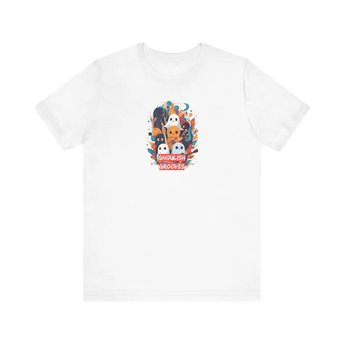 Ghosts Playing Music Tee - Ghoulish Grooves Halloween - DipaliZ