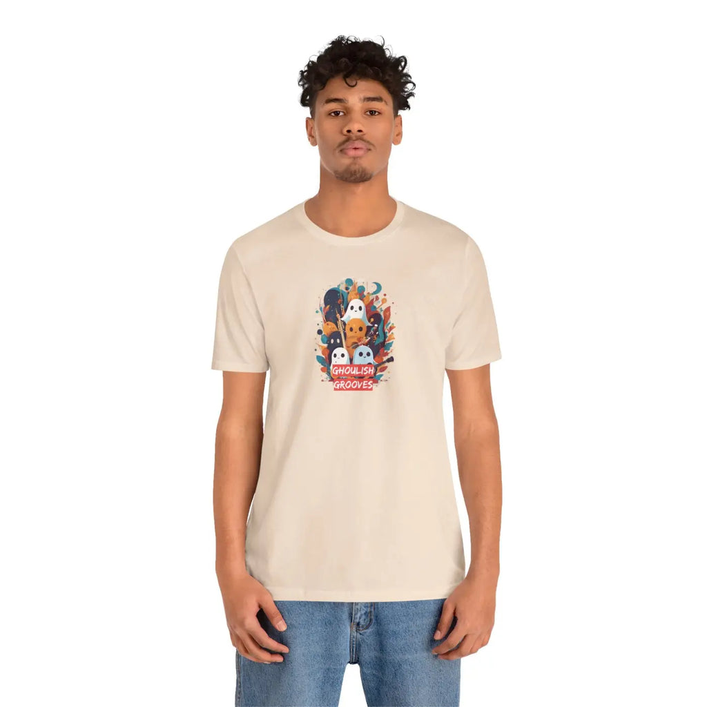 Ghosts Playing Music Tee - Ghoulish Grooves Halloween - DipaliZ