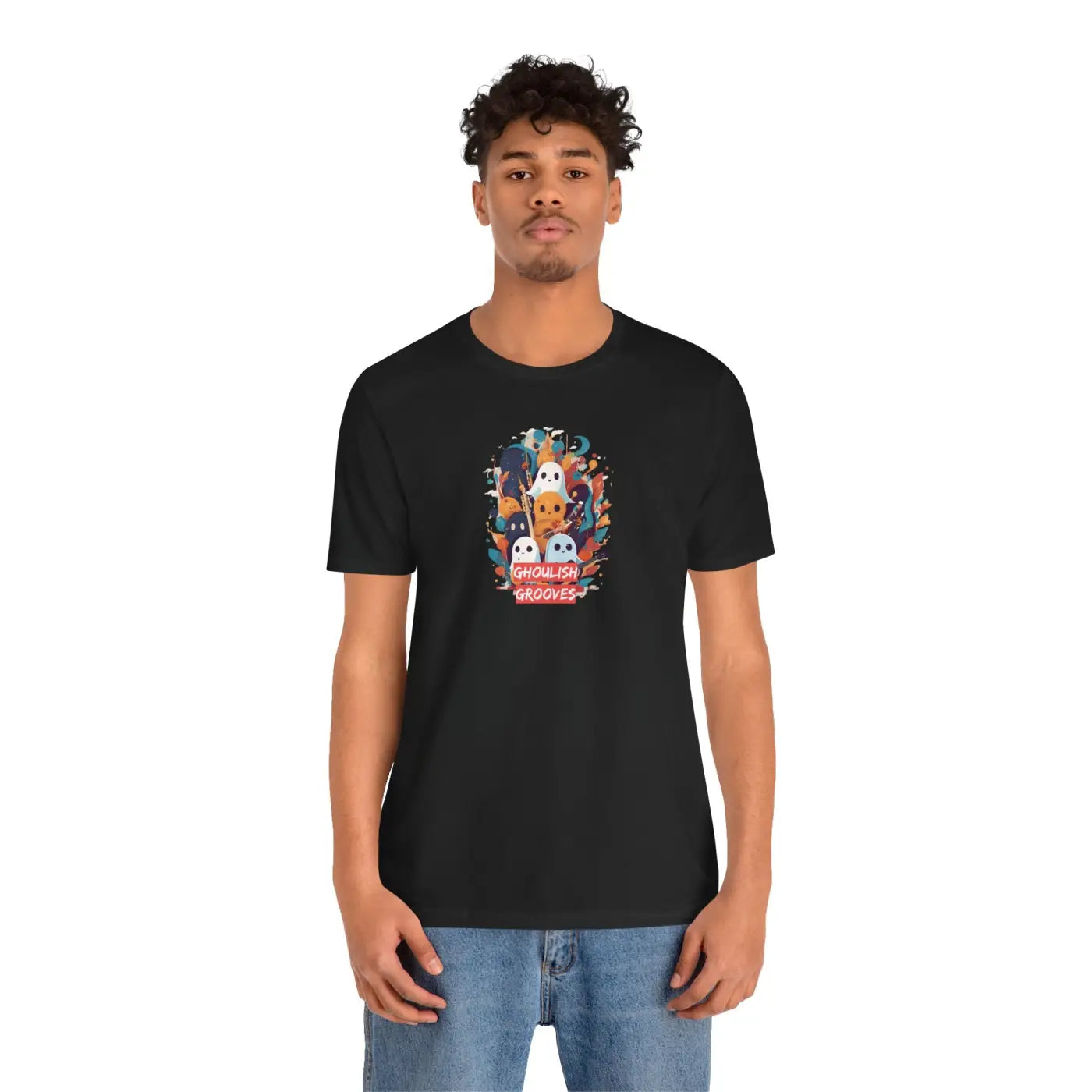 Ghosts Playing Music Tee - Ghoulish Grooves Halloween - DipaliZ