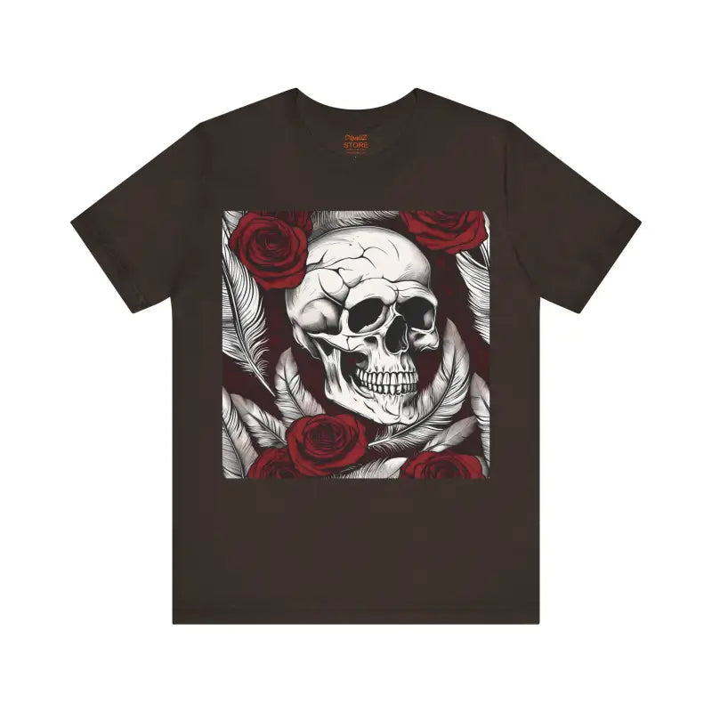 Skull With Roses Tee - Unisex Jersey Short Sleeve - DipaliZ