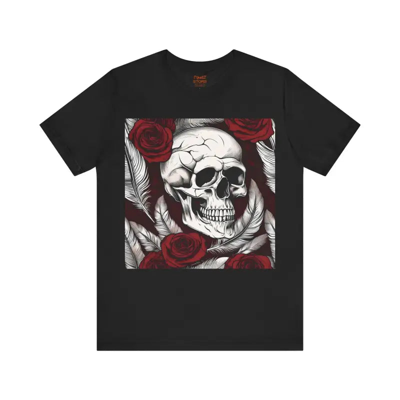 Skull With Roses Tee - Unisex Jersey Short Sleeve - DipaliZ
