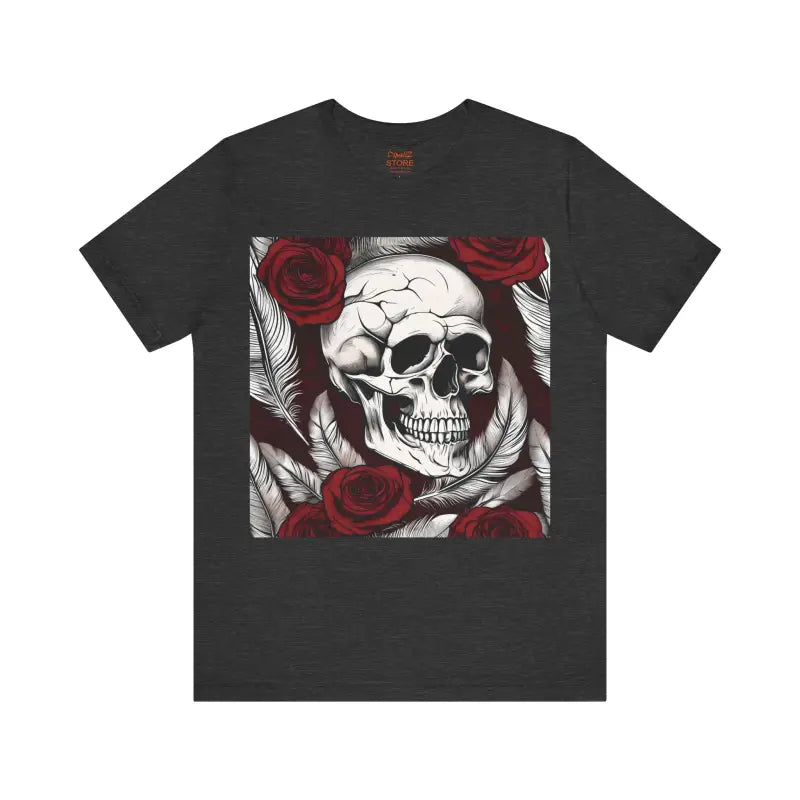 Skull With Roses Tee - Unisex Jersey Short Sleeve - DipaliZ