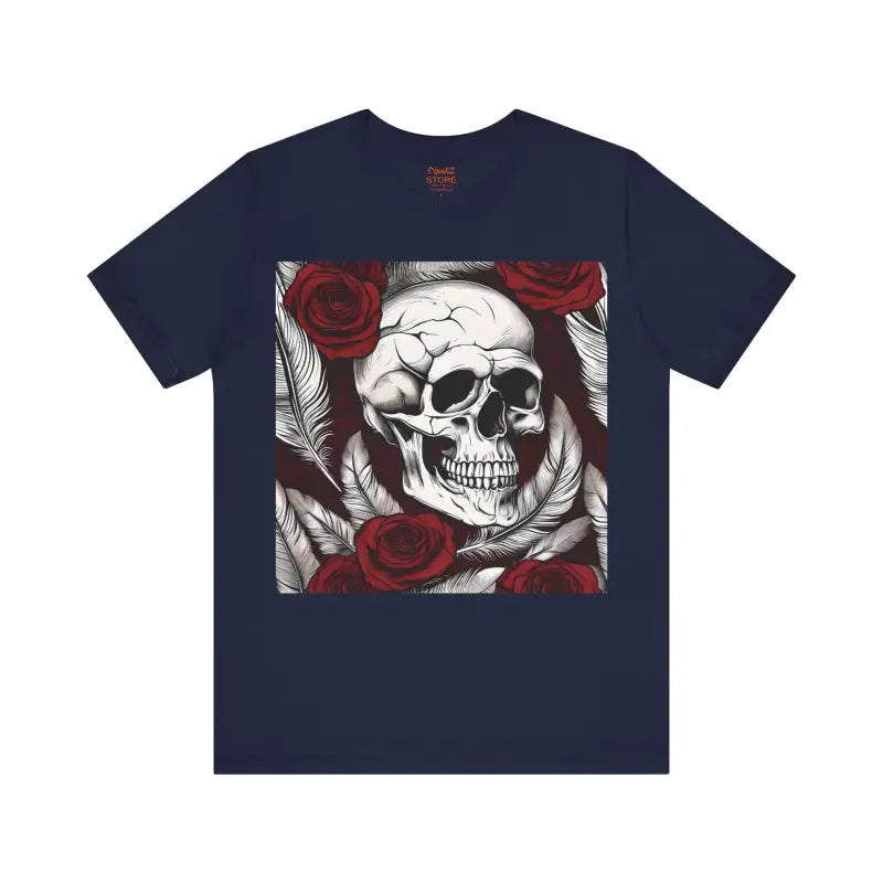 Skull With Roses Tee - Unisex Jersey Short Sleeve - DipaliZ