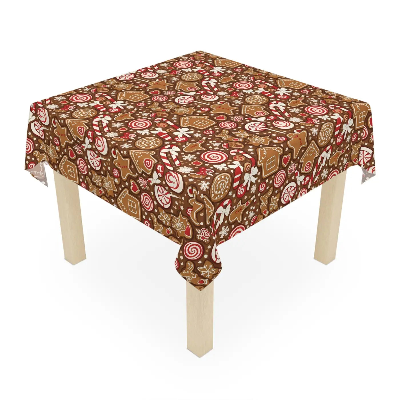 Gingerbread Houses Tablecloth - Holiday DipaliZ Style