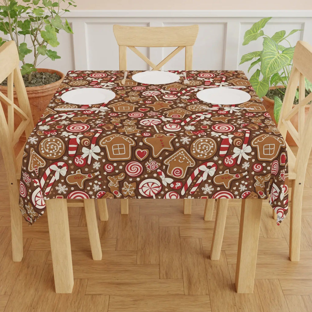 Gingerbread Houses Tablecloth - Holiday DipaliZ Style