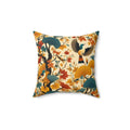 Gingko Leaves and Birds Spun Polyester Square Pillow - DipaliZ