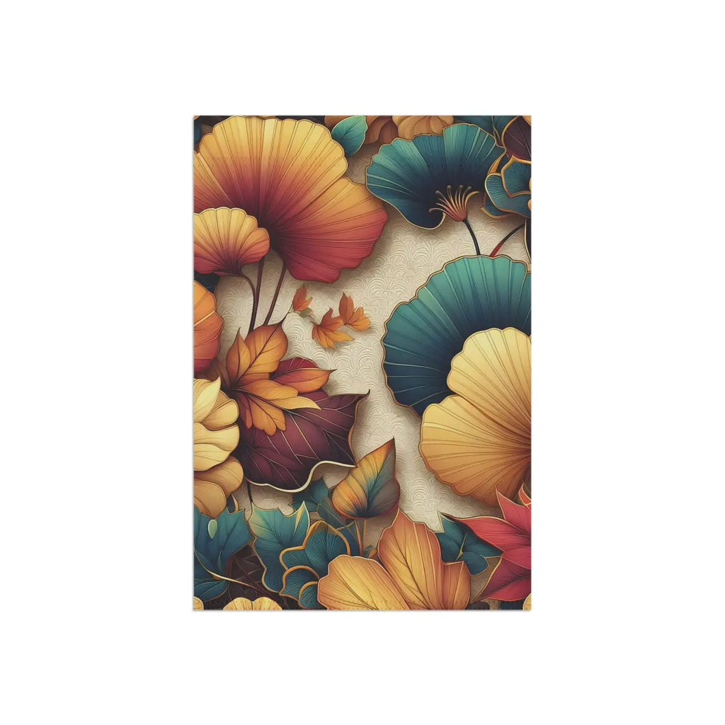 Ginkgo Leaves Banner - Autumn Poly Poplin-Canvas - DipaliZ