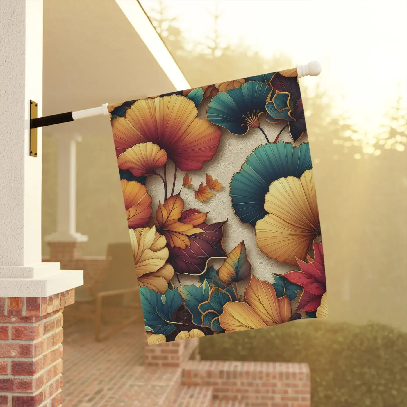 Ginkgo Leaves Banner - Autumn Poly Poplin-Canvas - DipaliZ