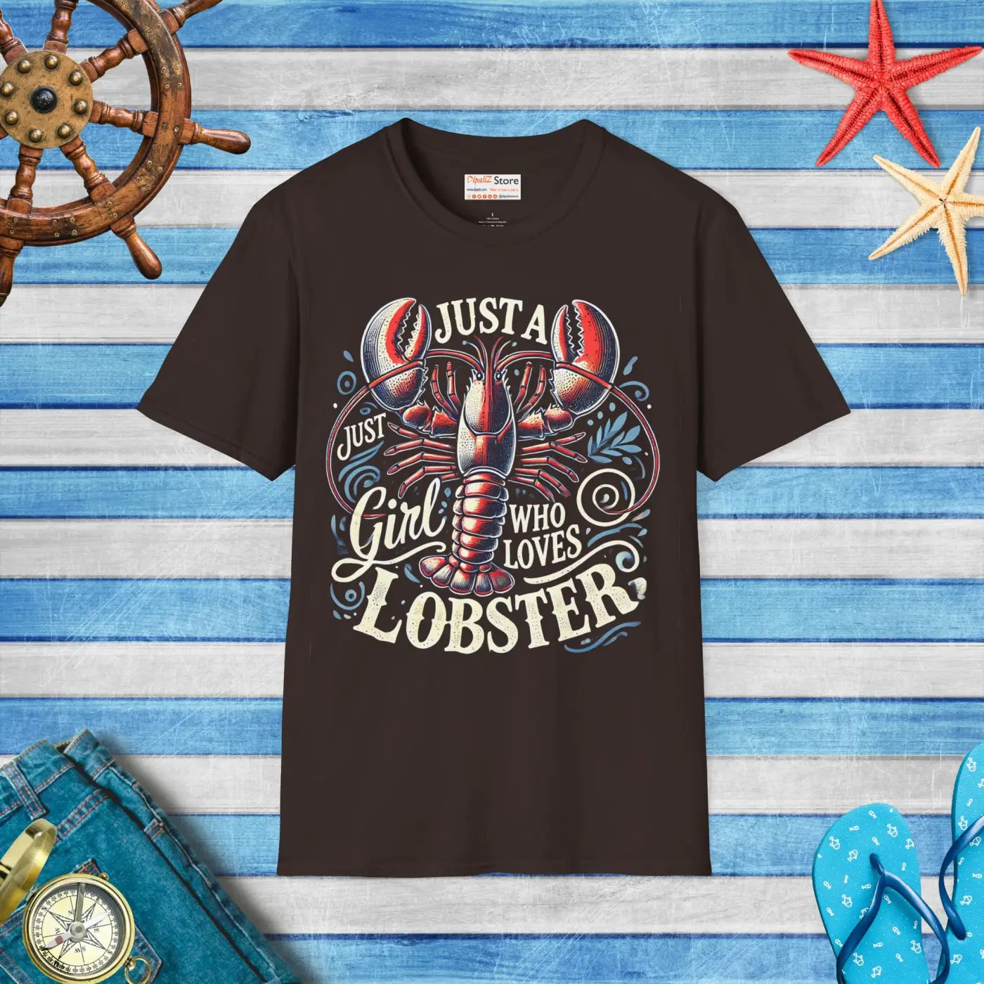 Lobster Love Unisex Softstyle Tee - Cozy Crustacean Style - DipaliZ