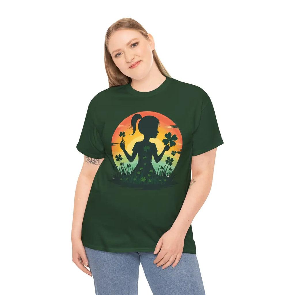 Heavy Cotton Shamrock Tee - Unmatched Comfort and Style - DipaliZ