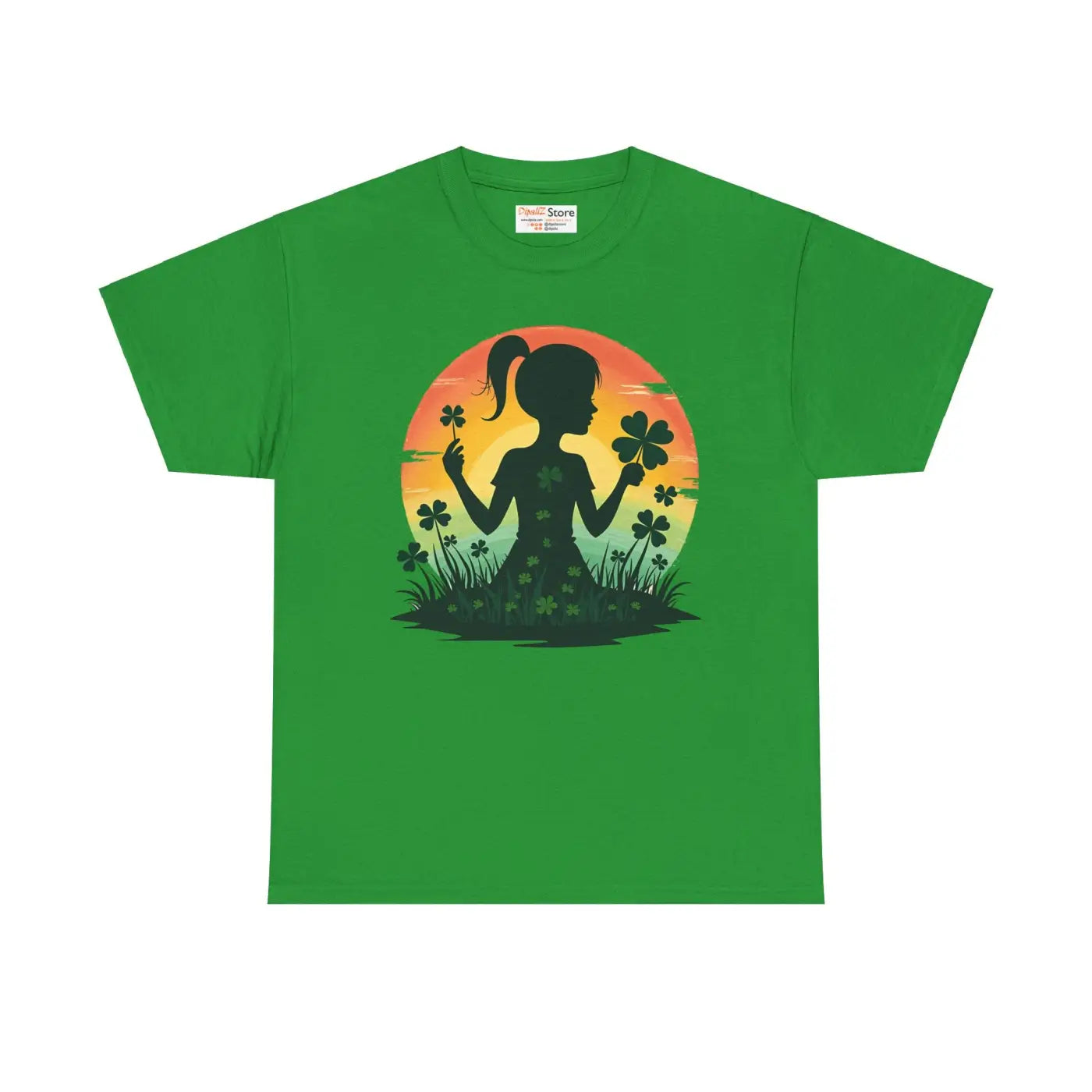 Heavy Cotton Shamrock Tee - Unmatched Comfort and Style - DipaliZ