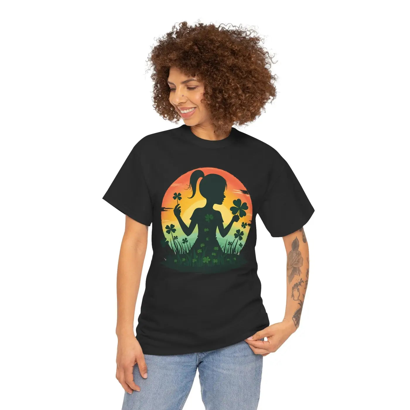 Heavy Cotton Shamrock Tee - Unmatched Comfort and Style - DipaliZ