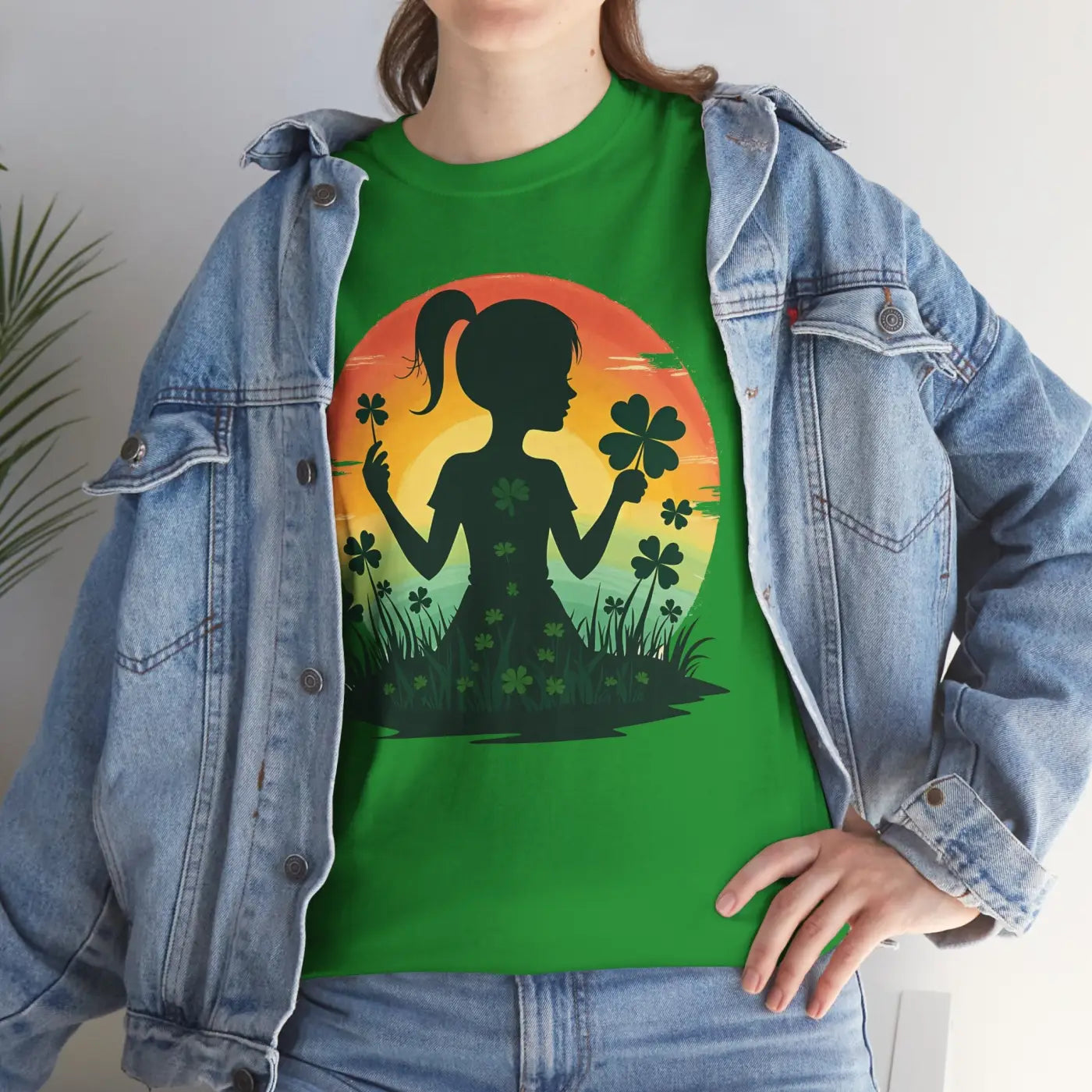 Heavy Cotton Shamrock Tee - Unmatched Comfort and Style - DipaliZ