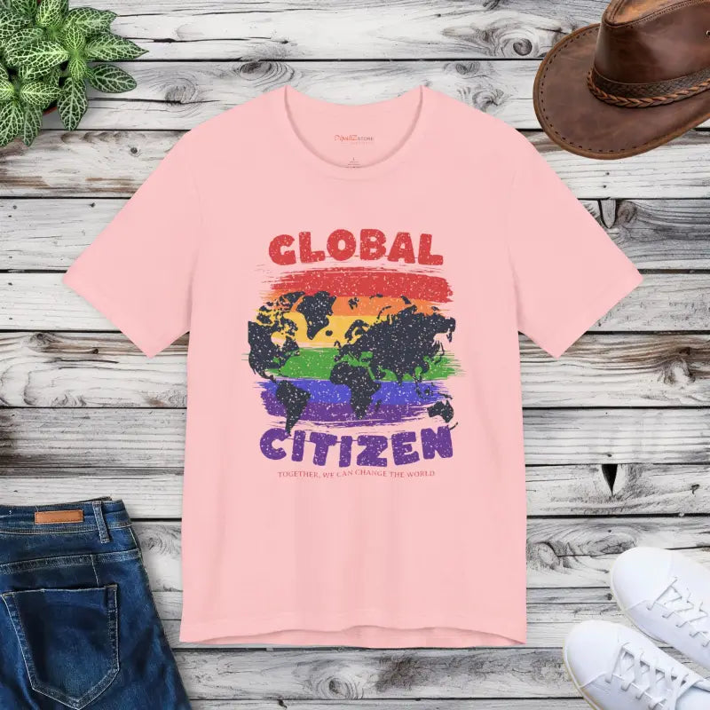 Global Citizen Unisex Tee - World Map Pride Design - DipaliZ