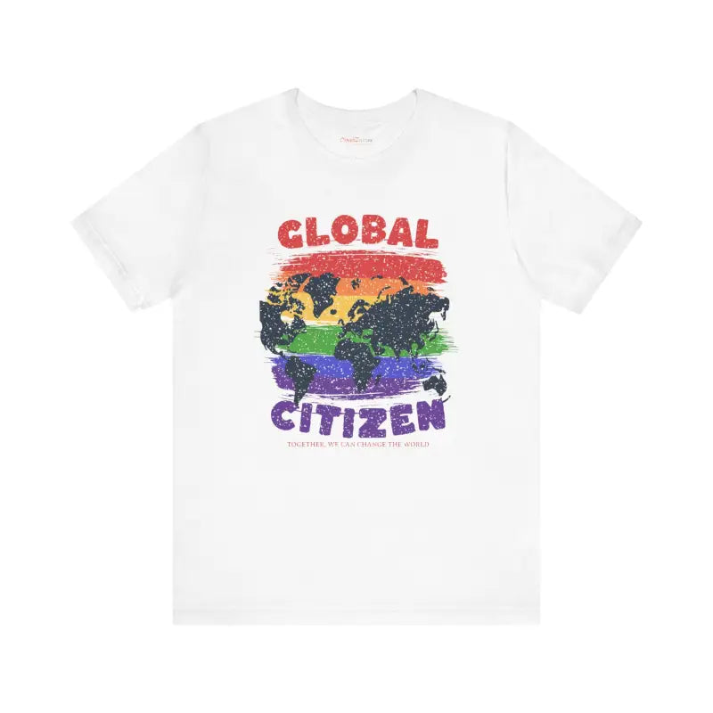 Global Citizen Unisex Tee - World Map Pride Design - DipaliZ