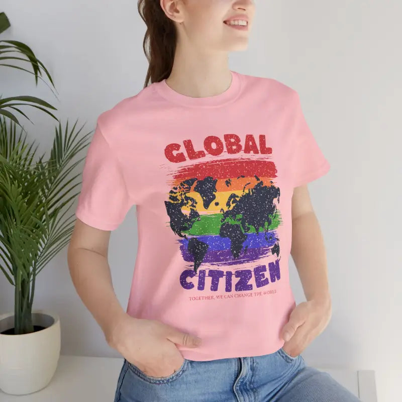 Global Citizen Unisex Tee - World Map Pride Design - DipaliZ