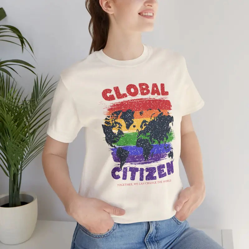 Global Citizen Unisex Tee - World Map Pride Design - DipaliZ