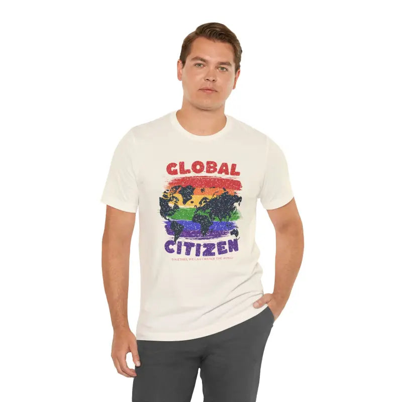 Global Citizen Unisex Tee - World Map Pride Design - DipaliZ