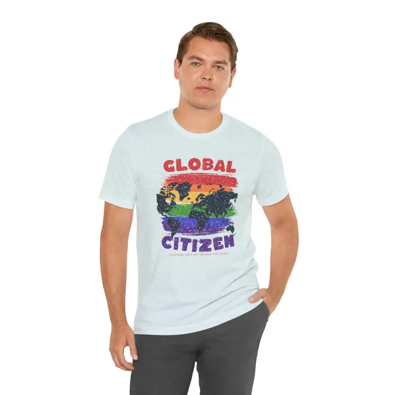 Global Citizen Unisex Tee - World Map Pride Design - DipaliZ