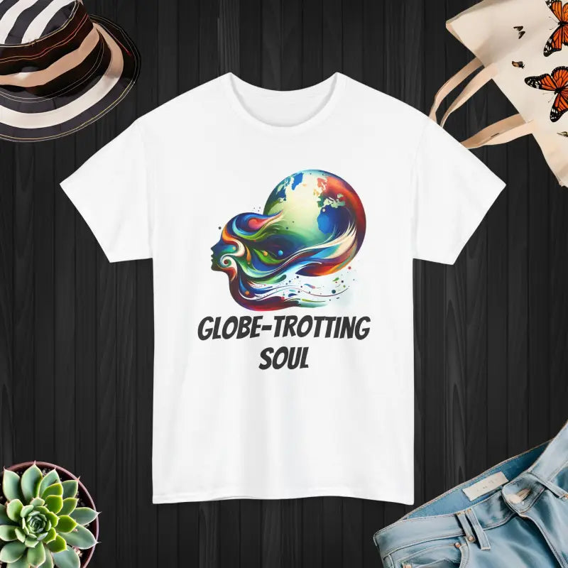 Globe Trotting Soul Adventure Tee - Heavy Cotton Unisex - DipaliZ