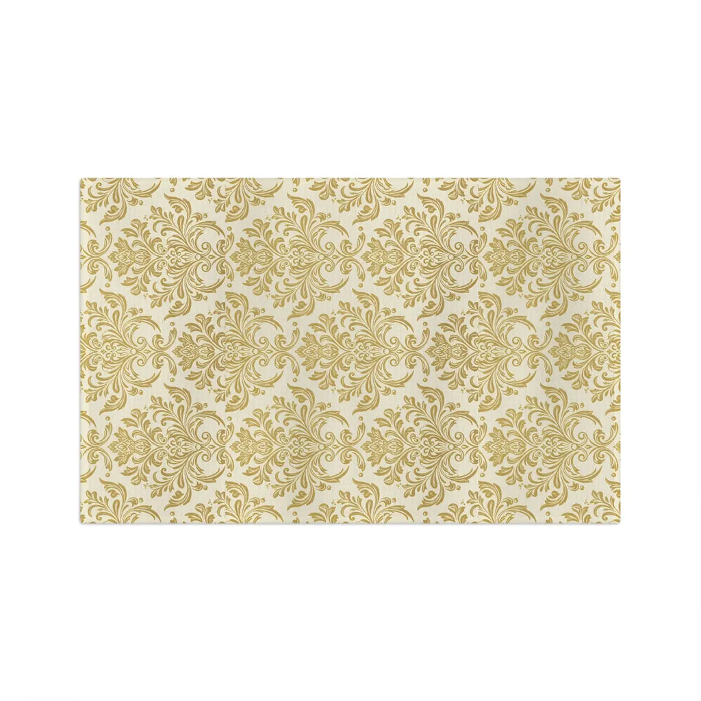 Vintage Glow Microfiber Tea Towel - Gold Damask - DipaliZ