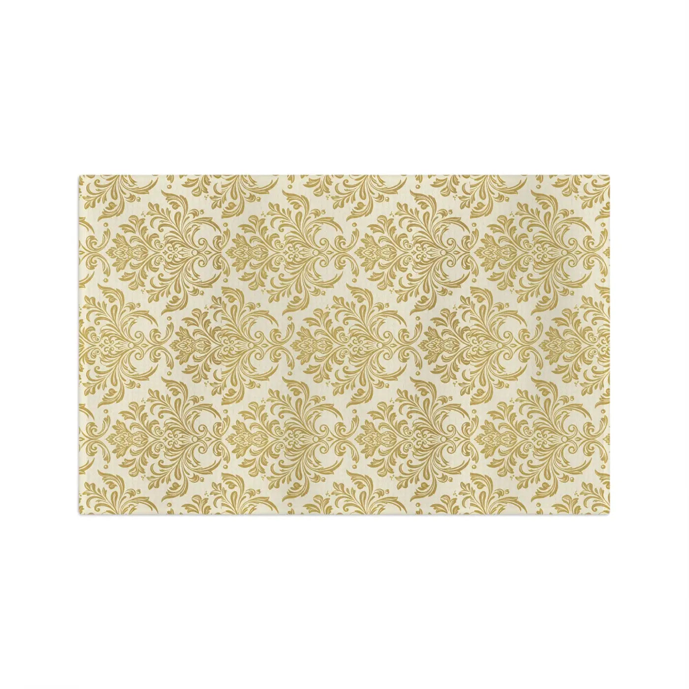 Vintage Glow Microfiber Tea Towel - Gold Damask - DipaliZ