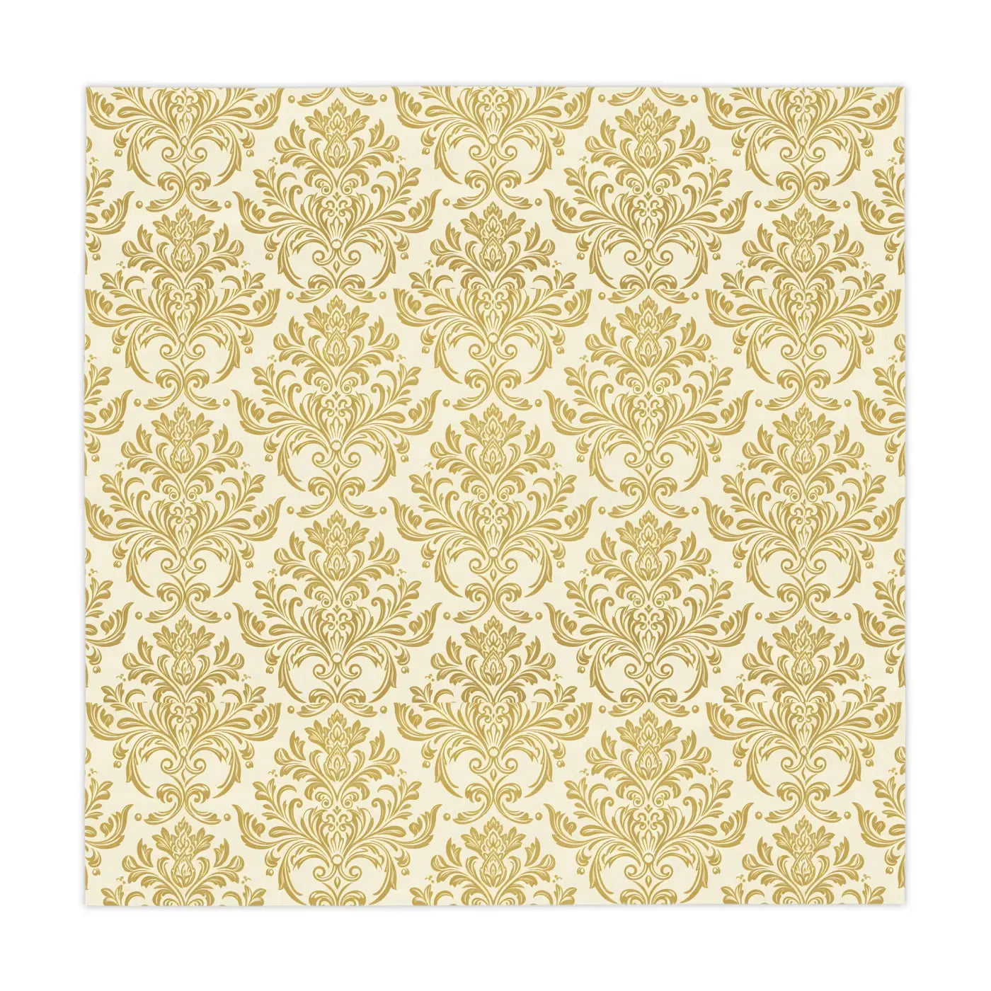 Damask Charm Tablecloth - Ivory Gold Shimmer Luxury - DipaliZ