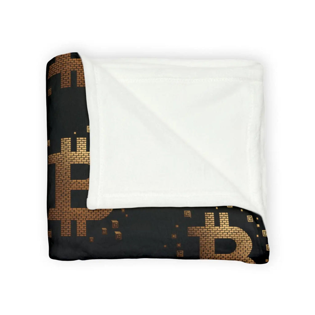 Golden Bitcoin Cryptocurrency Blanket - Cozy Comfort - DipaliZ