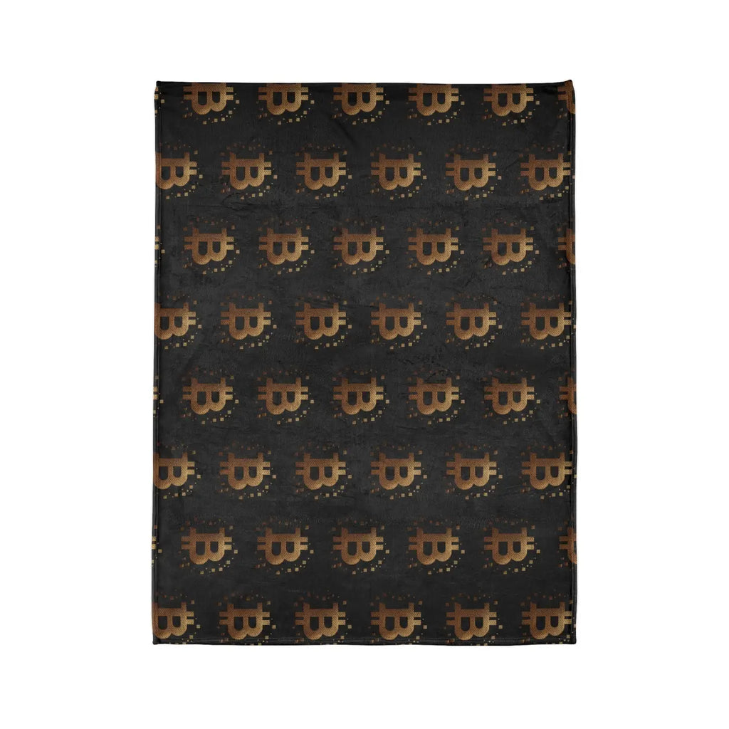Golden Bitcoin Cryptocurrency Blanket - Cozy Comfort - DipaliZ