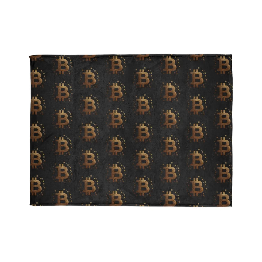 Golden Bitcoin Cryptocurrency Blanket - Cozy Comfort - DipaliZ