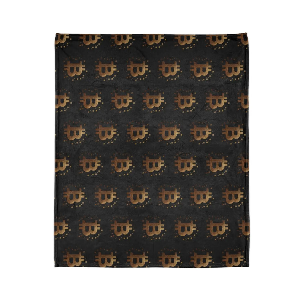 Golden Bitcoin Cryptocurrency Blanket - Cozy Comfort - DipaliZ