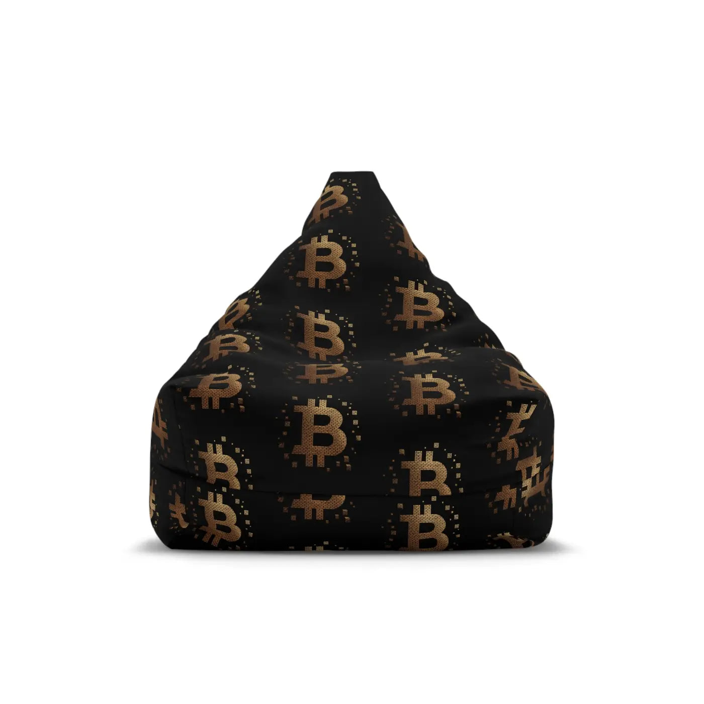 Golden Bitcoin Bean Bag Cover - Futuristic Home Decor - DipaliZ