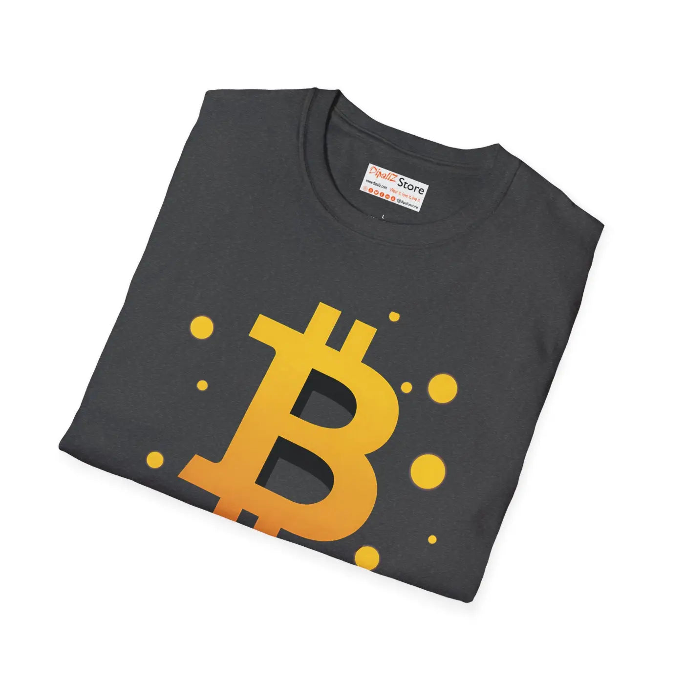 Golden Bitcoin Unisex Softstyle Tee - Chic Comfort Design - DipaliZ