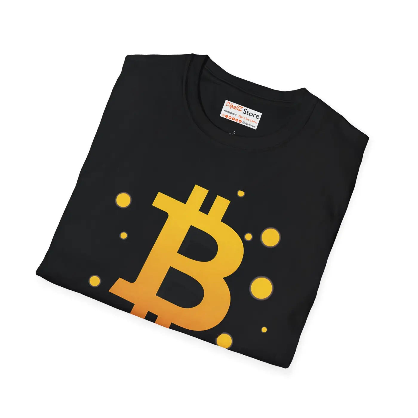 Golden Bitcoin Unisex Softstyle Tee - Chic Comfort Design - DipaliZ