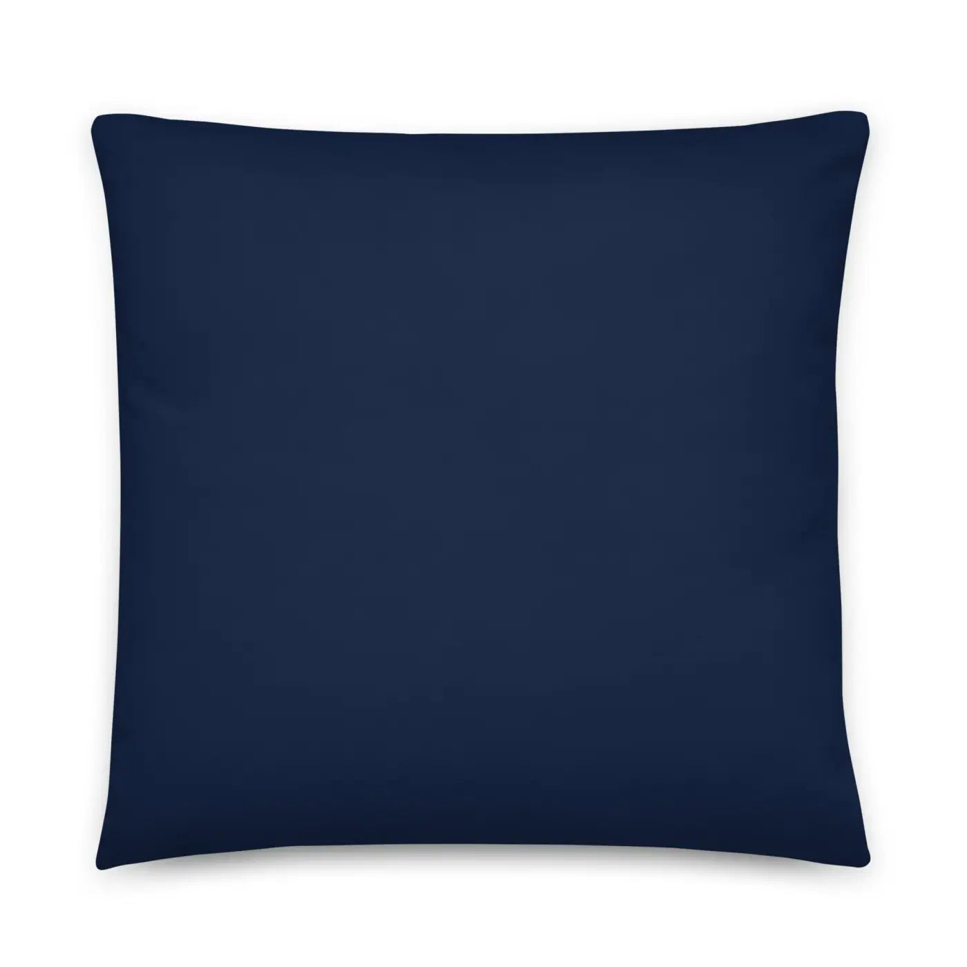 Navy Blue Basic Pillow - Golden Flower Design - DipaliZ