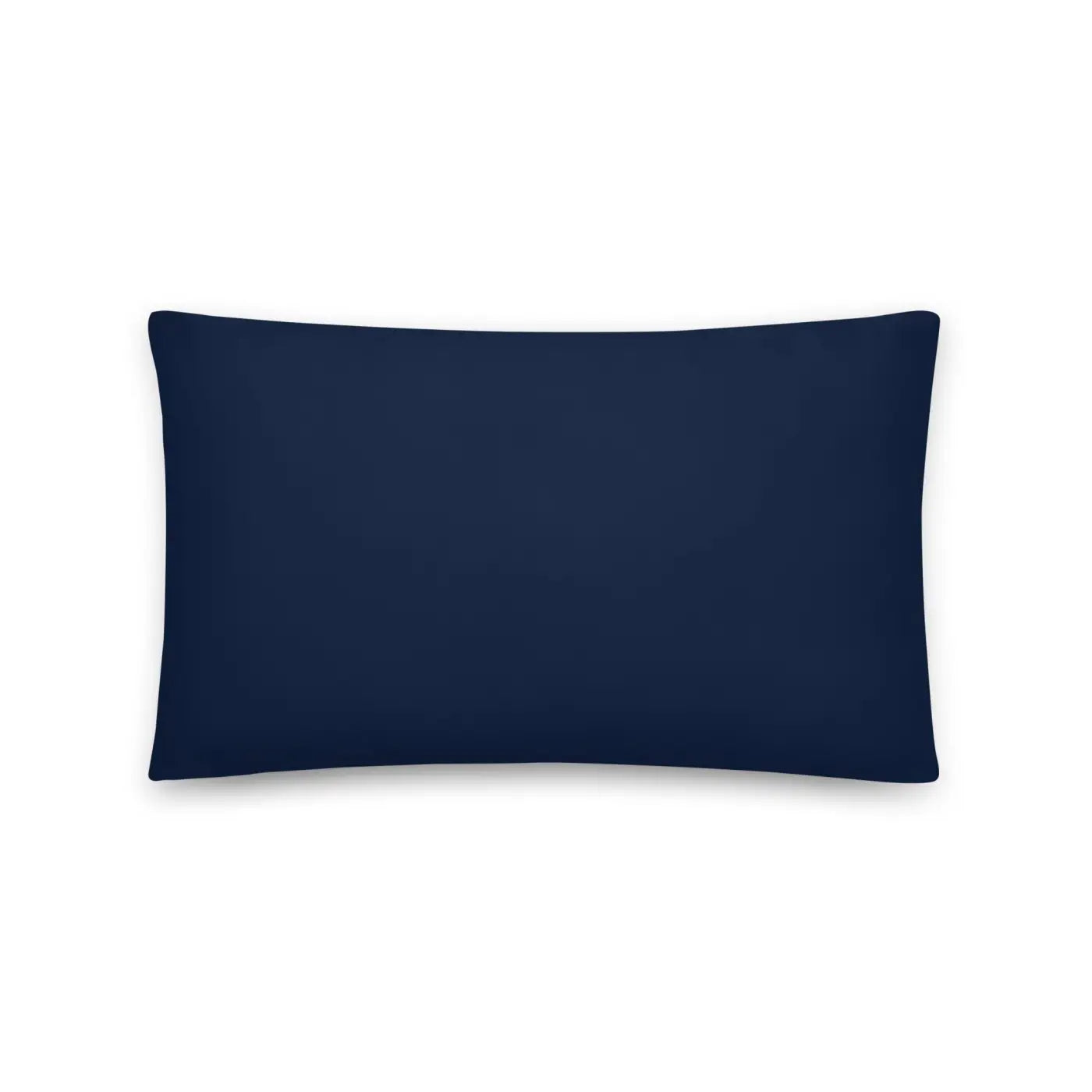 Navy Blue Basic Pillow - Golden Flower Design - DipaliZ