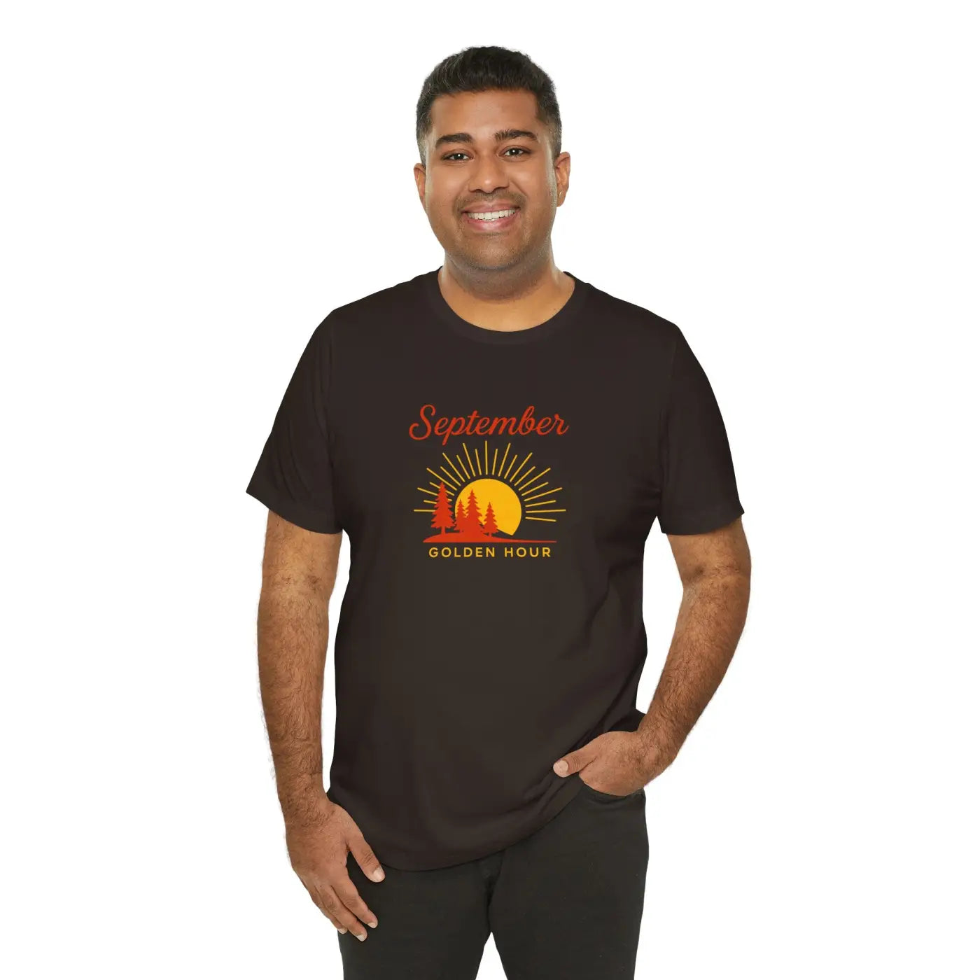 Golden Hour September Tee - Ring-Spun Cotton Nature Lover Gift - DipaliZ