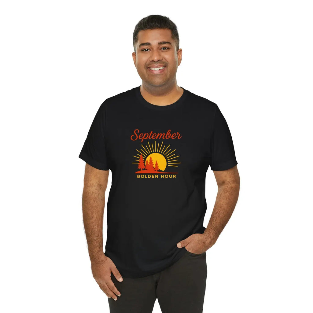 Golden Hour September Tee - Ring-Spun Cotton Nature Lover Gift - DipaliZ